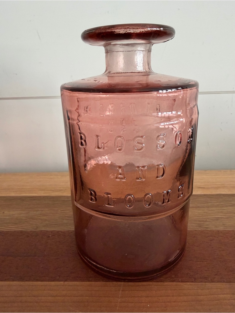 Antropologie Recycled Glass Blossom And Bloom Apothecary Jar Pink